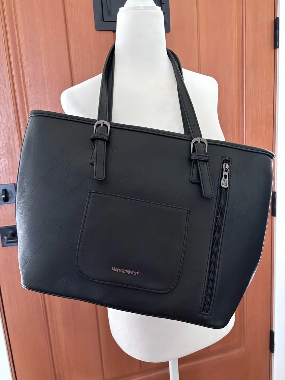 Montana West Teal Southwestern Tote with Black Straps